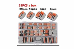 Kit-Conectores-Cableado-Rápido-5 Kit Conectores de Cableado Rápido (55 Piezas) - Instalación Sencilla y Segura